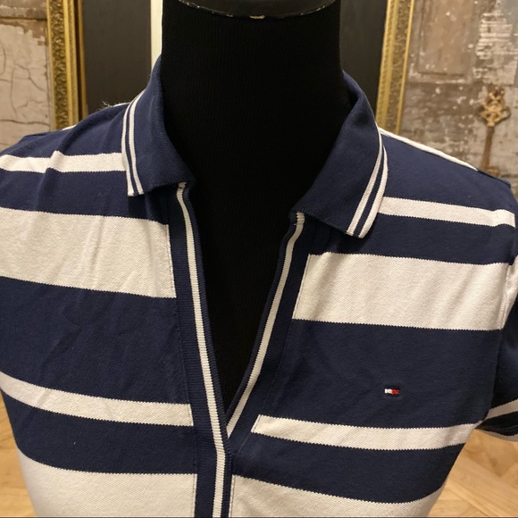 Tommy Hilfiger v-neck collared tee - Picture 3 of 4